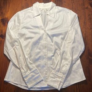 Coldwater Creek Cotton Classic Tailored Button Shirt